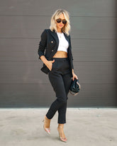 Making Boss Moves Pocketed Straight Leg Pants - Black